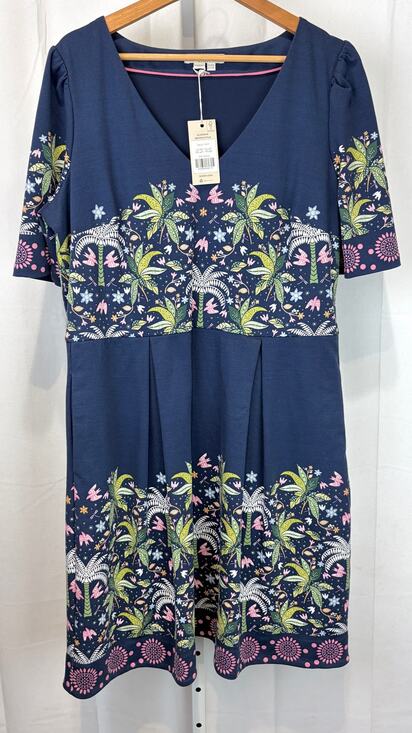 Boden Dresses & Skirts - NWT BODEN Floral Puff Sleeve Knit Dress D0167 Pockets Blue Multi UK 18 US 14